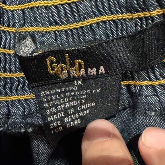 Stylish Denim Romper with Lace Trim 1X 36in long pit to pit 19in - Picture 3 of 6